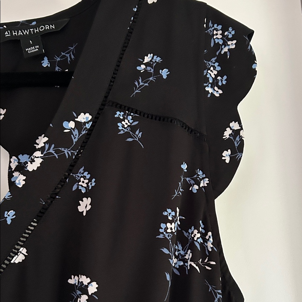 41 Hawthorn Black Floral Mini Dress - Picture 3 of 8